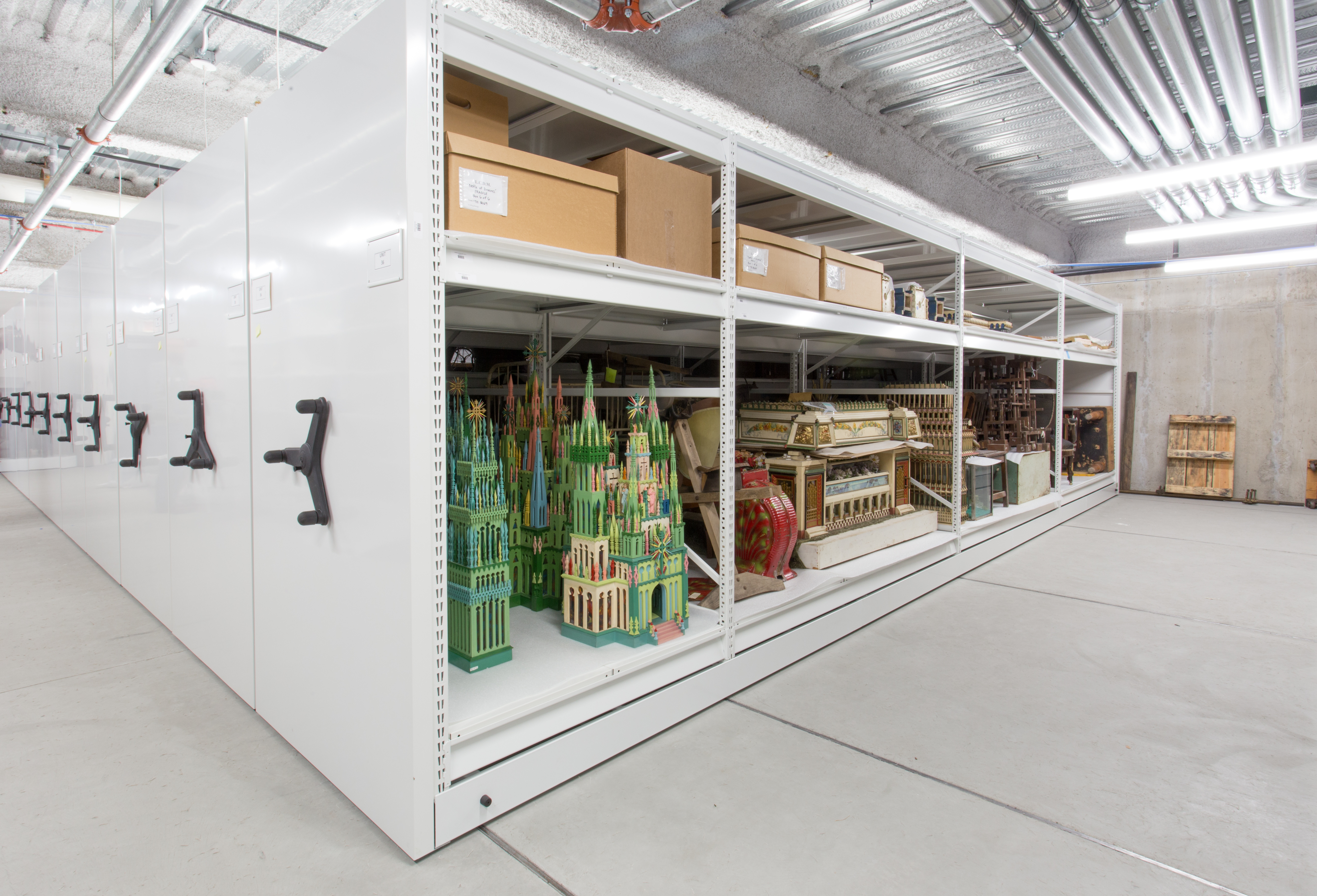 high-density museum storage