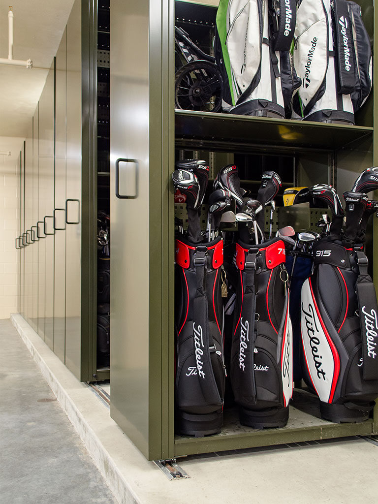 Golf Bag Storage High-Density Storage at a Golf Resort